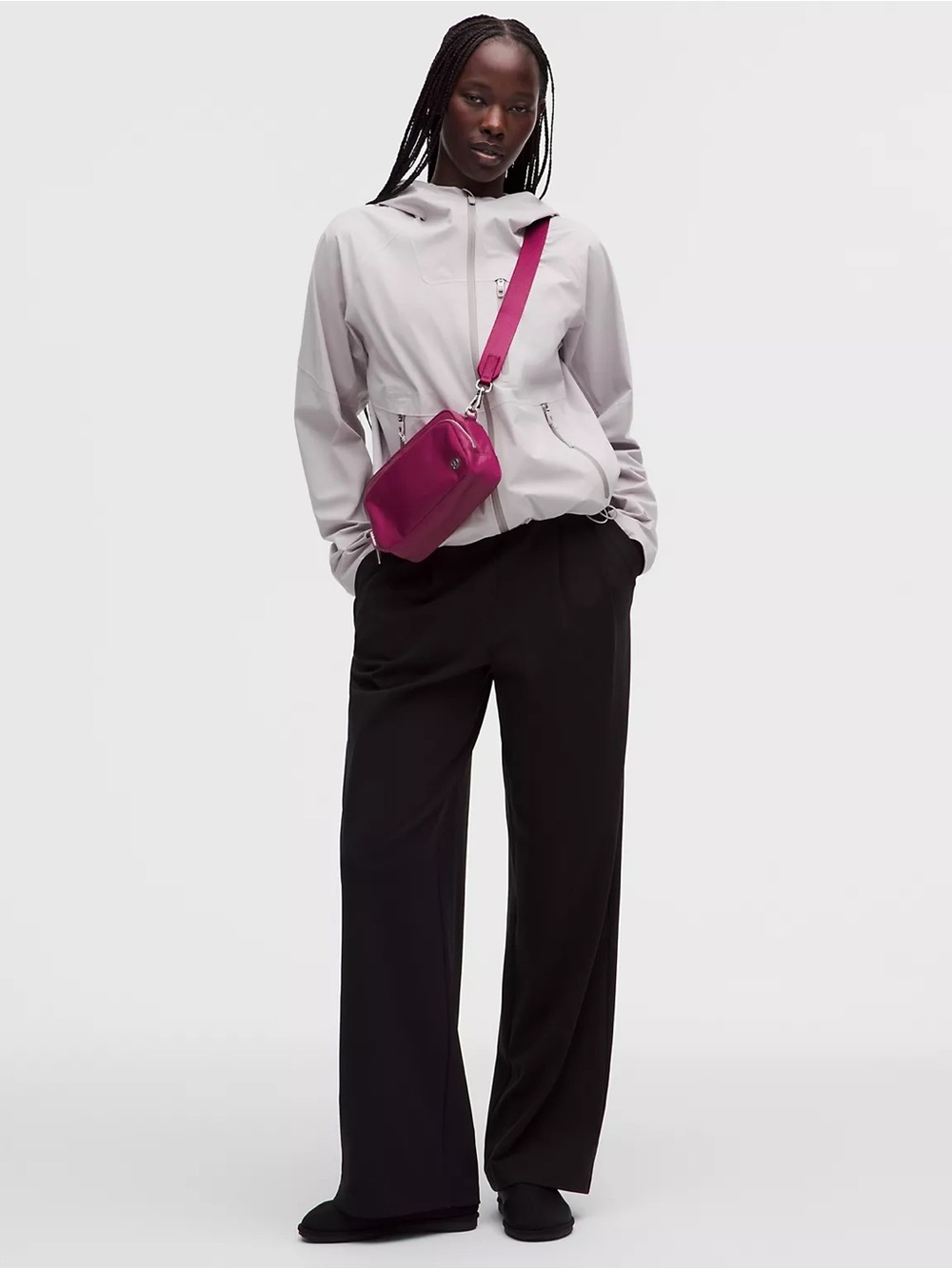 Lululemon Everywhere Crossbody Bag 2L Metal Hardware- Raspberry Rave/Silver